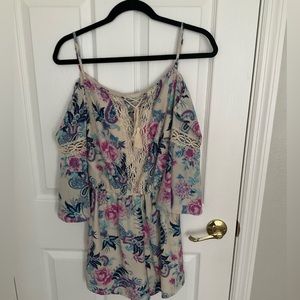 Teens Flower Romper